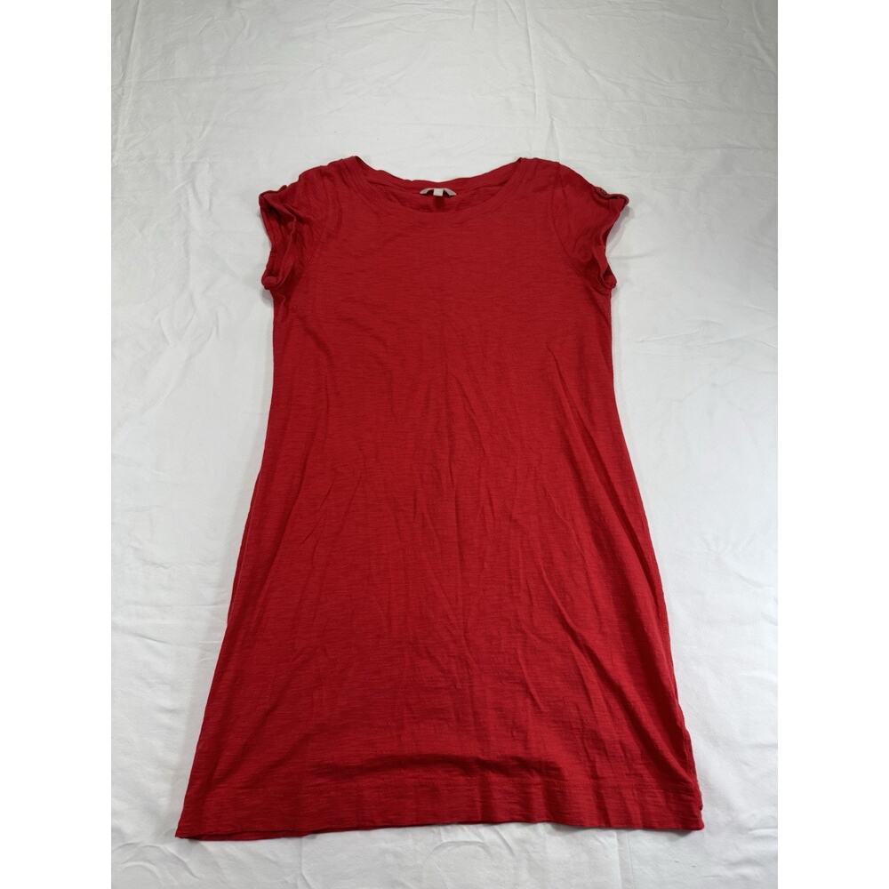 Banana Republic Women Size XL Red Maxi Dress Short Sleeve Slip